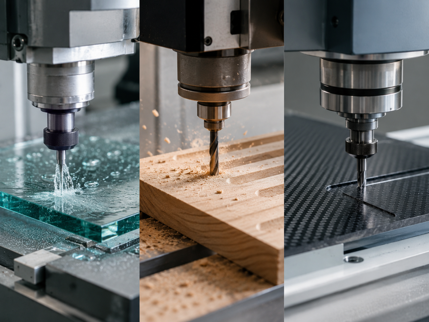 Glass, wood and composite materials